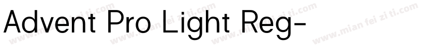 Advent Pro Light Reg字体转换